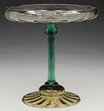 Amber Ribbed Compote by Alexander Joseph von Steuben, sold Nov 2015