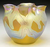 Phaenomen Vase by Loetz, All set against a bronze glass background, sold Nov 2015