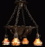Arts and Crafts Chandelier by Alexander Joseph von Steuben, sold Nov 2015