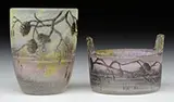 Pine Cone Tumbler and Bucket Salt by Daum, sold Nov 2015