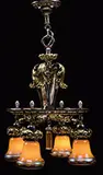 Intarsia Chandelier by Alexander Joseph von Steuben, sold Nov 2015