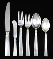 Sterling Silver Flatware Set by Georg Jensen, sold Jun 2016