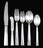 Sterling Silver Flatware Set by Georg Jensen, sold Jun 2016