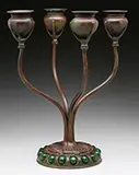 Four Arm Candelabra by Tiffany Studios, sold Jun 2016