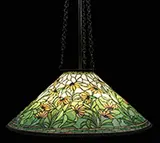 Black-Eyed Susan Hanging Fixture by Tiffany Studios, sold Jun 2016