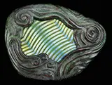 Paperweight by Tiffany Studios, Cast bronze wave design frame with dark brown patina and green highlights, sold Jun 2016