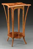 Magnolia” Art Nouveau Marquetry Pedestal by Galle, sold Jun 2016