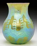 Loetz, Phaenomen Vase, All against bronze glass background