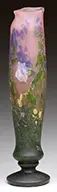 Daum, Padded & Wheel Carved Vase