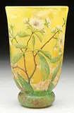 Cameo and Enamel Apple Blossom Vase by Daum, sold Jun 2016