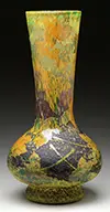 Vitrified Cameo Maple Leaf Vase by Daum, sold Jun 2016