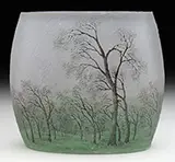 Rain Scene Pillow Vase by Daum, sold Jun 2016