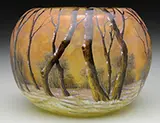 Winter Scene Rose Bowl by Daum, sold Jun 2016