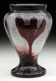 Cameo and Martele Crocus Vase by Daum, sold Jun 2016