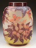Mold Blown Clematis Vase by Galle, sold Jun 2016