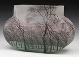 Rain Scene Pillow Vase by Daum, sold Jun 2016