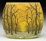 Winter Scene Pillow Vase by Daum, sold Jun 2016