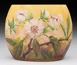 Daum, Cameo and Enameled Pillow Vase