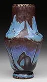 Wheel-Carved and Martele Cameo Tulip Vase by Daum, sold Jun 2016