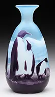 Galle, Cameo Penguin Vase