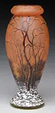 Daum, Winter Scene Vase