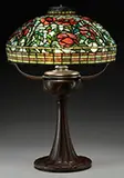 Tiffany Studios, Irregular Poppy Table Lamp