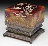 Enameled Covered Box by Galle, sold Nov 2016