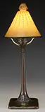 Arabian Boudoir Lamp by Tiffany Studios, Favrile” on lower inside rim, sold Nov 2016