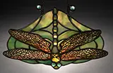 Dragonfly Lamp Pendant by Tiffany Studios, sold Nov 2016