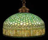 Curtain Border Hanging Lamp by Tiffany Studios, sold Nov 2016