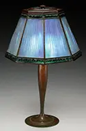 Blue Linenfold Lamp by Tiffany Studios, sold Nov 2016