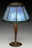 Blue Linenfold Lamp by Tiffany Studios, sold Nov 2016