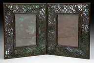 Pine Needle Double Picture Frame by Tiffany Studios, sold Nov 2016