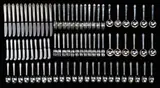 Georg Jensen, Pyramid Pattern Sterling Silver Flatware Set