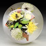 Modern Double Sided Paperweight by Paul Stankard, sold Nov 2016