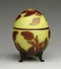 Cameo Box by Loetz, Box rests on three applied glass feet, sold Jun 2005