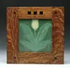 Grueby, Pottery Tile, Framed in a contemporary handmade oak frame