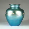 Decorated Aurene Vase by Alexander Joseph von Steuben, sold Nov 2004