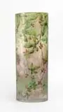 Daum, Berry Vase, Cameo and enamel decoration of green leaves and red berries