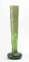Wheelcarved Cameo Vase by Galle, Cameo decoration consists of pink irises on green glass, sold May 2003