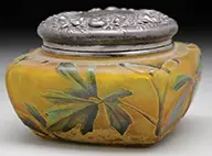 Cameo and Enameled Covered Box by Daum, sold Aug 2015