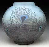 Peacock Vase by Daum, sold Jun 2017