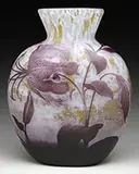 Cameo Tiger Lily Vase by Daum, sold Jun 2017