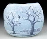 Daum, Blackbird Vase