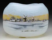Dutch Scene Vase by Daum, sold Jun 2017