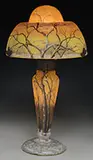 Winter Scene Cameo Lamp by Daum, sold Jun 2017