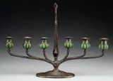 Six Arm Reticulated Candelabra by Tiffany Studios, sold Jun 2017