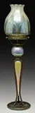 Bronze & Favrile Glass Candle Lamp by Tiffany Studios, sold Jun 2017