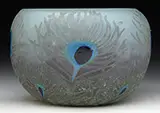 Peacock Feather Vase by Daum, sold Jun 2017