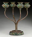 Jeweled Candelabra by Tiffany Studios, sold Jun 2017